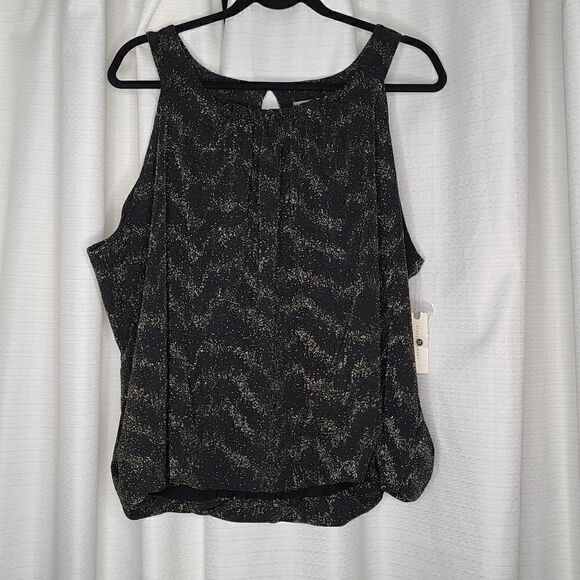 NWT S Anthropologie Carly Shimmer Top Keyhole - Picture 5 of 16